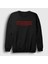 Unisex Siyah Logo Stranger Things Sweatshirt 1