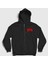 Unisex Siyah Logo V2 Dmx Fermuarlı Kapüşonlu Sweatshirt 1