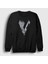 Unisex Siyah Logo Vikings Sweatshirt 1
