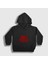 Unisex Çocuk Siyah Logo V3 Stranger Things Kapüşonlu Sweatshirt 1