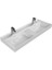 Cerastyle Turkuaz Sharp Etajerli Lavabo 120*48  cm (Cıft Hazne Cıft Bat.) 1