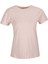 CT131 Basic Modal C Neck Pembe Kadın Kısa Kol TShirt 1