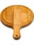 Ahşap 22CM Saplı Pizza Kesim Sunum Tabağı LBSPLPZ22 2