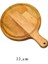 Ahşap 22CM Saplı Pizza Kesim Sunum Tabağı LBSPLPZ22 3