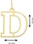 14 Ayar Altın D Harfi Kadın Kolye Ucu 2