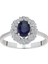 Çift Sıra Pırlanta ve Oval Safir Taşlı Anturaj Yüzük 0423R0172 1