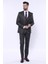 Erkek Çizgili Slim Fit Yelekli Takım Elbise 1