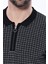 Erkek Slim Fit Polo Yaka Fermuarlı Desenli Tişört 3