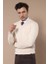 Erkek Slim Fit Desensiz Pamuk V Yaka Triko 3