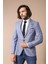 Erkek Tek Düğme Geniş Sivri Yaka Slim Fit Ceket 1