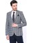 Erkek Ekose Desenli Sivri Yaka Slim Fit Ceket 1