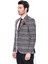 Erkek Ekose Desenli Sivri Yaka Slim Fit Ceket 4