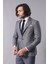 Erkek Keten Desenli Sivri Yaka Slim Fit Ceket 1