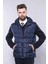 Erkek Kapüşonlu Kapitone Slim Fit Kaban 1