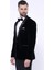 Erkek Düz Şal Yaka Velvet Slim Fit Ceket 3