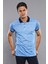 Erkek Çiçek Desenli Polo Yaka Slim Fit Tişört 1