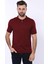 Erkek Slim Fit Polo Yaka Örme Düz Pamuk Tişört 1