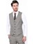 Erkek Slim Fit Ekose Desenli Düz Yaka Yelek 1