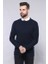 Erkek Slim Fit Desenli Bisiklet Yaka Triko 3