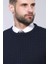 Erkek Slim Fit Desenli Bisiklet Yaka Triko 4