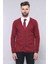 Erkek Slim Fit Desensiz Pamuk Hırka 1