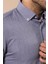 Erkek Slim Fit Düz Desensiz Manşetli Keten Gömlek 2