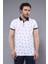 Erkek Çiçek Desenli Polo Yaka Slim Fit Tişört 1