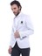 Erkek Göğüs Nakış Modelli Slim Fit Ceket 1