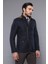 Erkek Kapüşonlu Fermuarlı Slim Fit Ceket 1