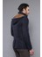 Erkek Kapüşonlu Fermuarlı Slim Fit Ceket 2