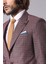Erkek Keten Desenli Sivri Yaka Slim Fit Ceket 2
