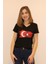 Kadın V Yaka T-shirt %100 Pamuk Tişört 2