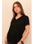 Kadın V Yaka Siyah T-Shirt 2