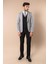 Erkek Sivri Yaka Slim Fit Yelekli Takım Elbise 4