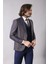 Erkek Kombinli Yelekli Slim Fit Takım Elbise 2