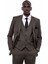 Çizgi Desen Yelekli Slim Fit Takım Elbise 3