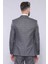 Erkek Ekose Ceket Yelekli Slim Fit Takım Elbise 4