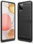 Samsung Galaxy A12 Brushed Carbon Fiber Silikon Kılıf - Siyah 1