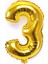 Folyo Balon Rakam 3 Gold 1