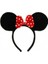 Taç Minnie Siyah Kırmızı Puanlı Fiyonk 1
