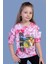 Toontoy Kız Çocuk Batik Desenli Dijital Baskılı Tişört 1