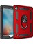 Apple iPad 6. Nesil 9.7" Kılıf Metal Yüzüklü Standlı Kalem Bölmeli Vega Kırmızı 1