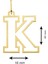 14 Ayar Altın K Harfi Kadın Kolye Ucu 2