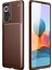 Xiaomi Redmi Note 10 Pro Kılıf Karbon Tasarımlı Kapak Kahverengi 1