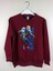 Erkek Garson Baskılı Bordo Pamuklu Sweatshirt 1