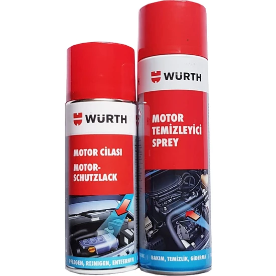 Würth Motor Ciilası 400 ml + Motor Temizleme Spreyi 500 ml