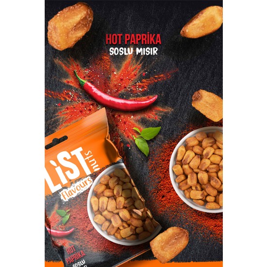 List Flavours Hot Paprika Soslu Mısır 7 x 75 gr Fiyatı
