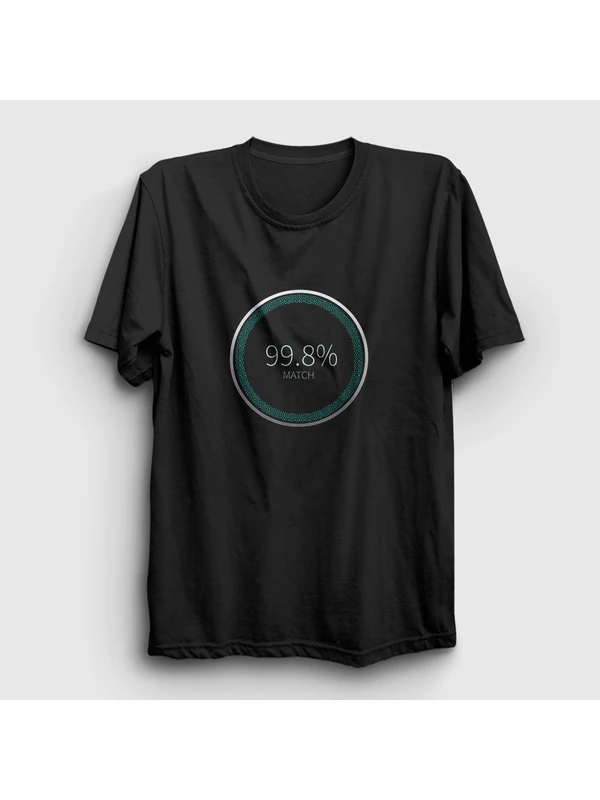 Presmono Unisex Siyah Match Black Mirror T-Shirt