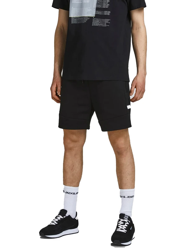 Jack & Jones Jpstaır Sweat Shorts Bex Sn Siyah Erkek Şort 12186750-Black