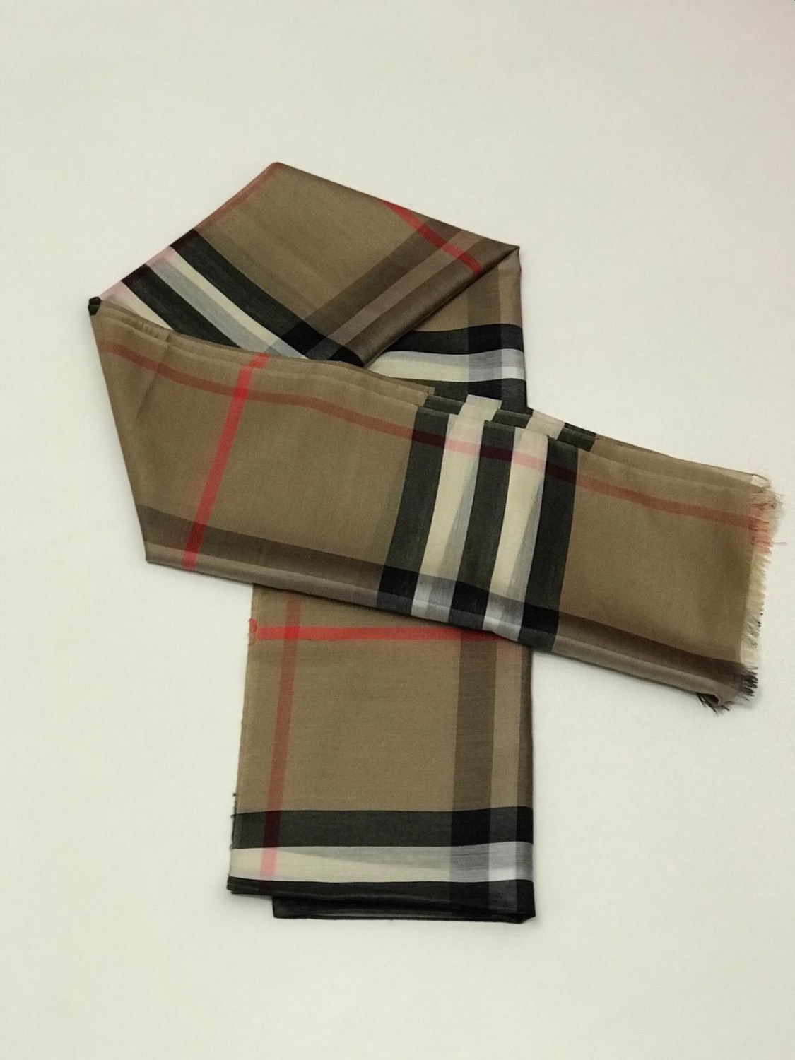 Ela Şal % 20 Ipek Burberry Kadın Şal görsel 4